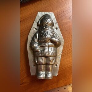 Vintage metal Santa Chocolate Mold